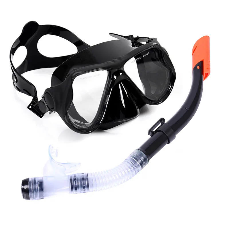 

Tempered glass diving goggles set, snorkeling supplies, semi-dry snorkel equipment