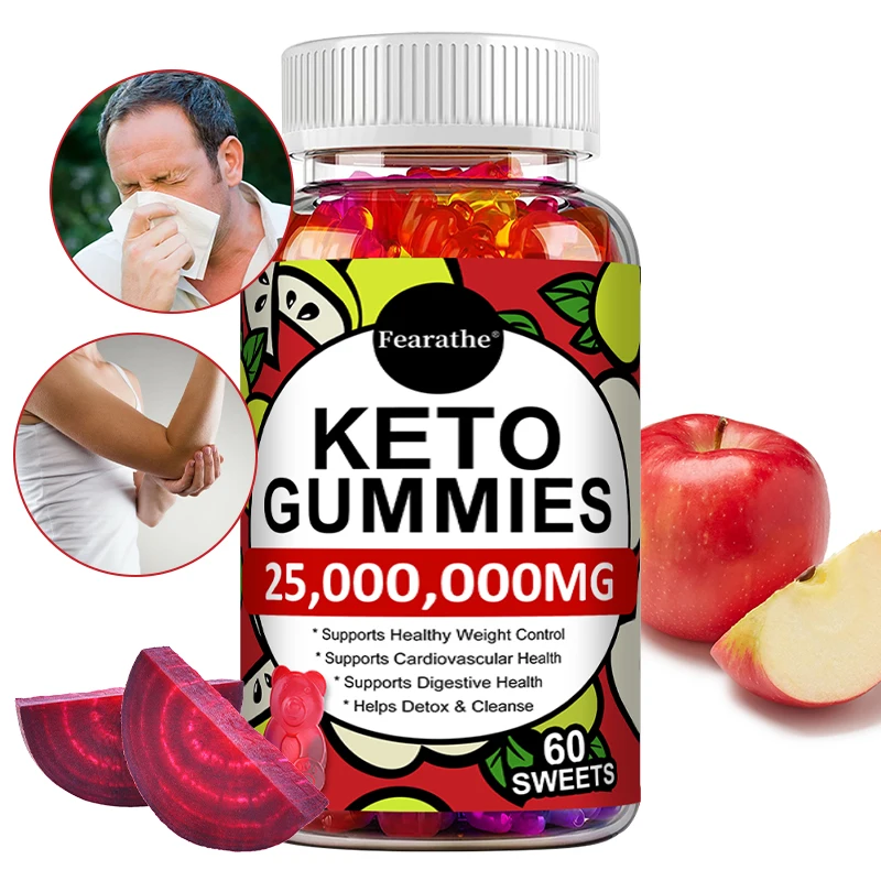 Premium Keto ACV Gummies for Women Men - Detoxify, Support Healthy Weight Management, Gut Digestion, Fat Burner