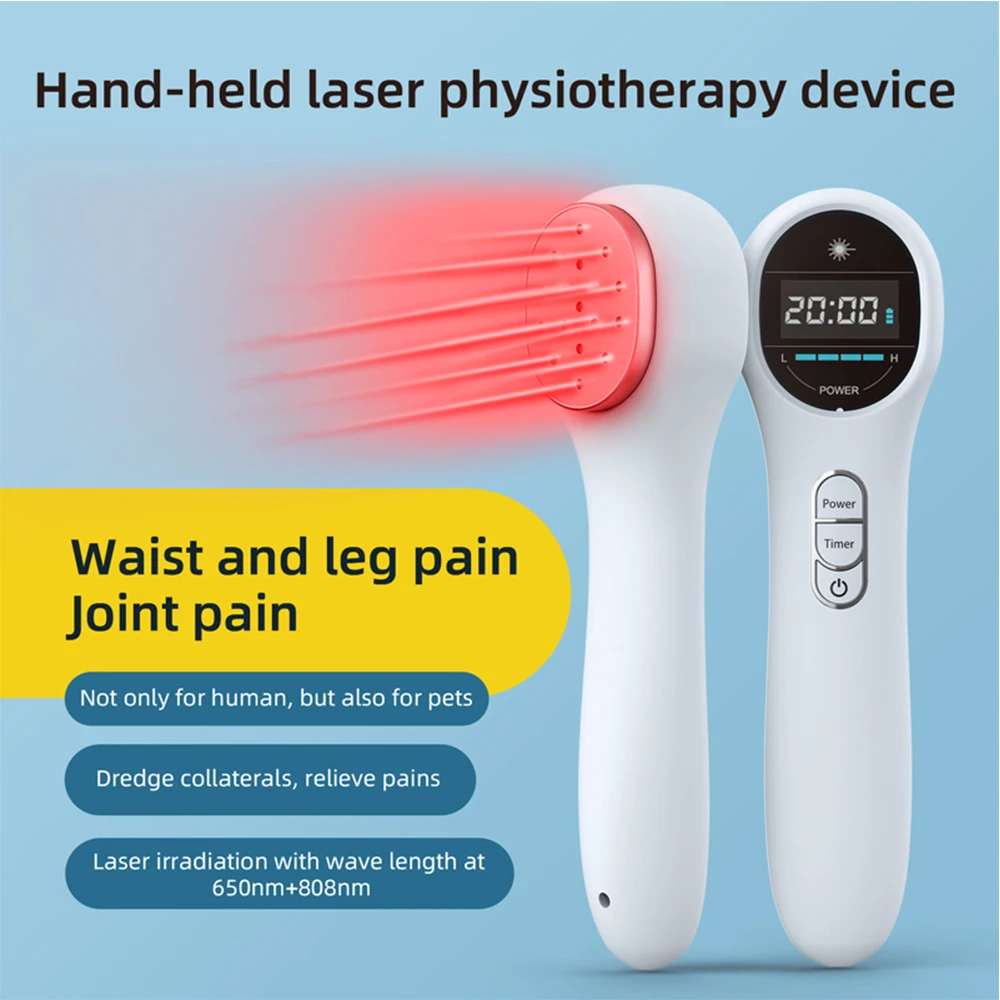 NEW Infrared Laser Physiotherapy Low Frequency Massager 650nm 808nm Red Light Theraply For Arthritis Knee Joint Cervical