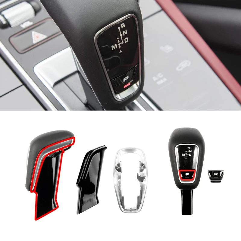 

For Porsche Cayenne 2018-2023 9Y0713140A Interior Center Console Gear Shift Head Knob P Button Switch Cover Cap Repair Kit