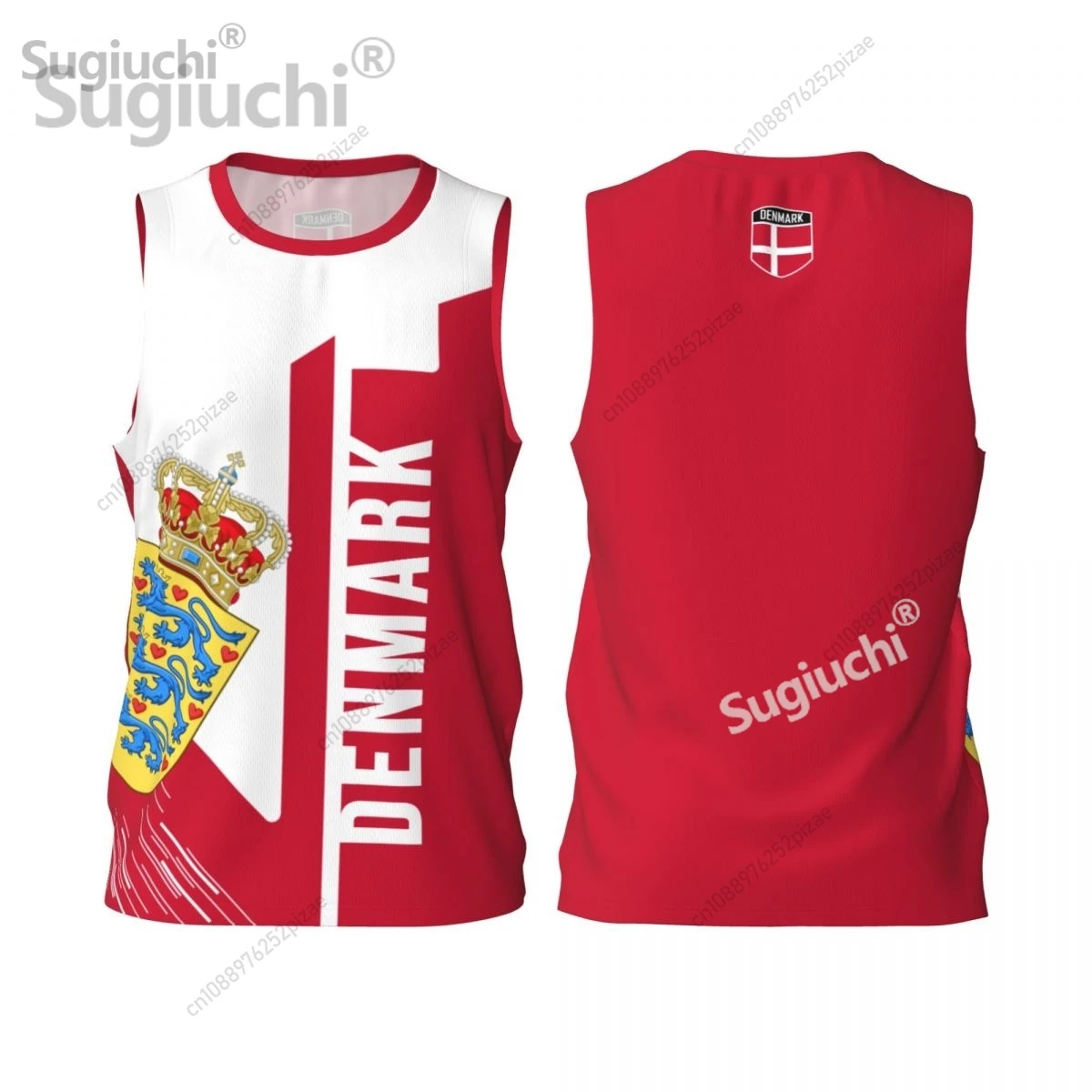 Custom Name Number Denmark 3D Flag Sports T-shirts Men Clothing Breathable For Basketball Running Fitness T shirt