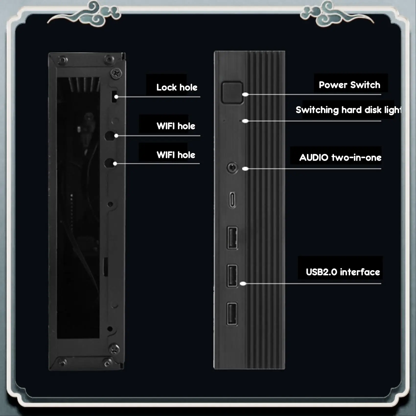 Durable TX06 Desktop Mini ITX Case Mini Game Computer Chassis HTPC Chassis For MINI-ITX Ultra-Thin Motherboard