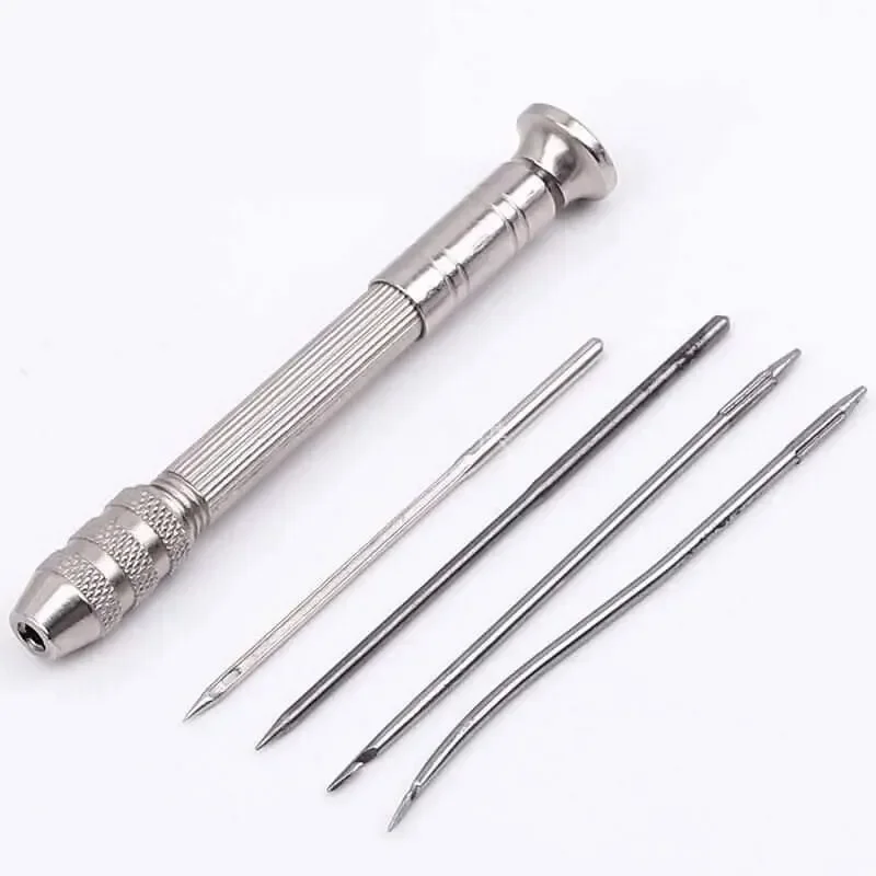Multifunctional Leather Sewing Kit Set, Hole Punch Sewing Needles, DIY Leather Crafts, Replaceable Sewing Needles image 4