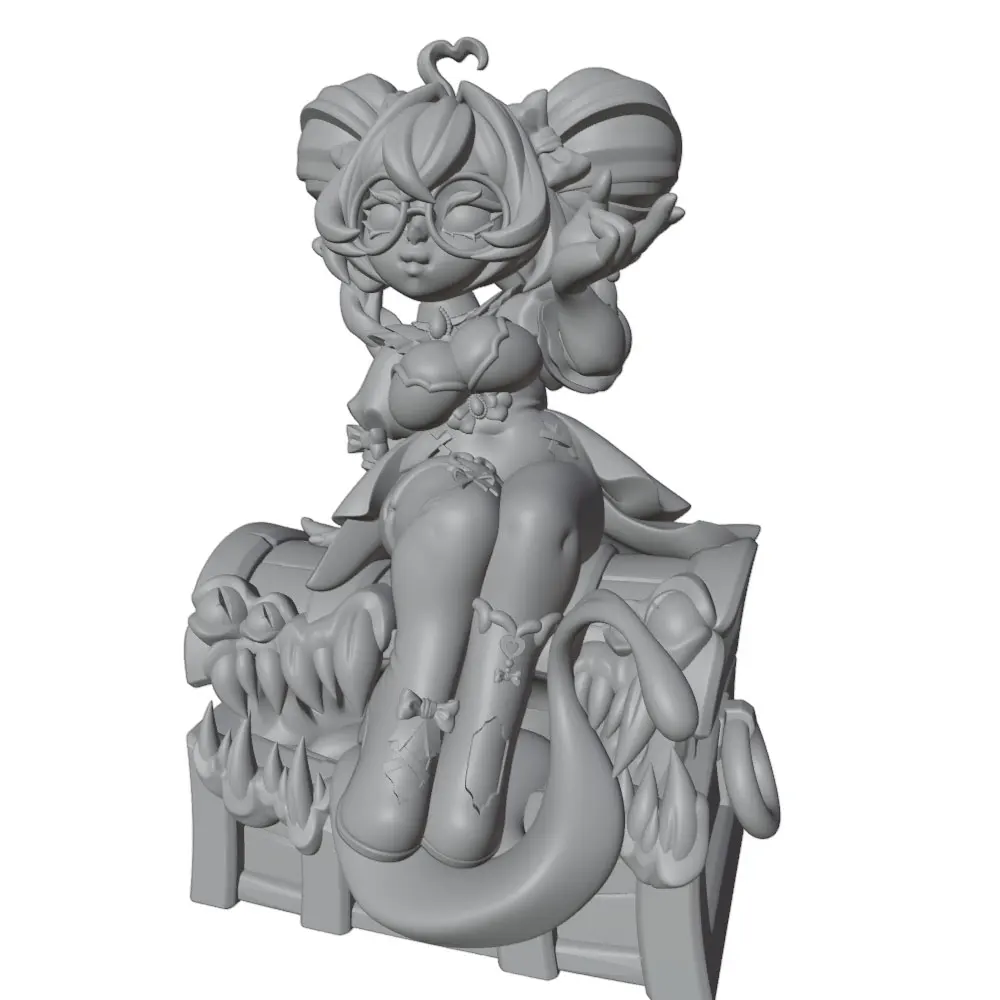1/24 75mm Anime Character Statue GK Miniature 3D Printed Gray Model Figurine DIY Doll Model Unassembled And Unpainted