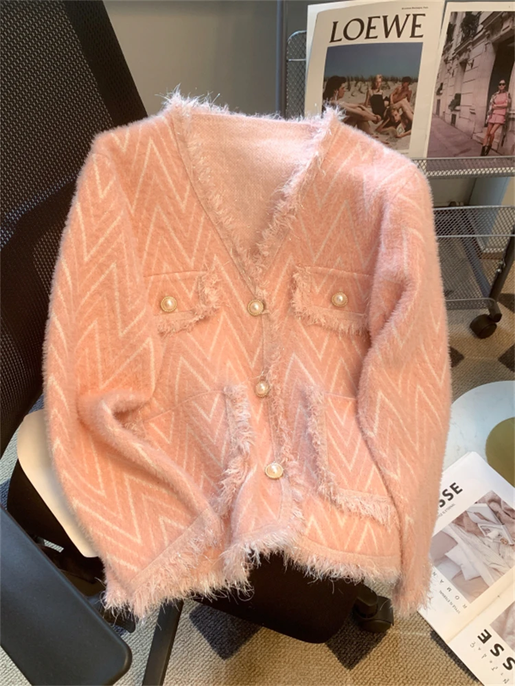 

Winter Women Sweater Knitted Cardigan Oversize Girls Sweater Woman Cashmere Pullover Tops Long Sleeve Maxi Vintage Y2k Thick