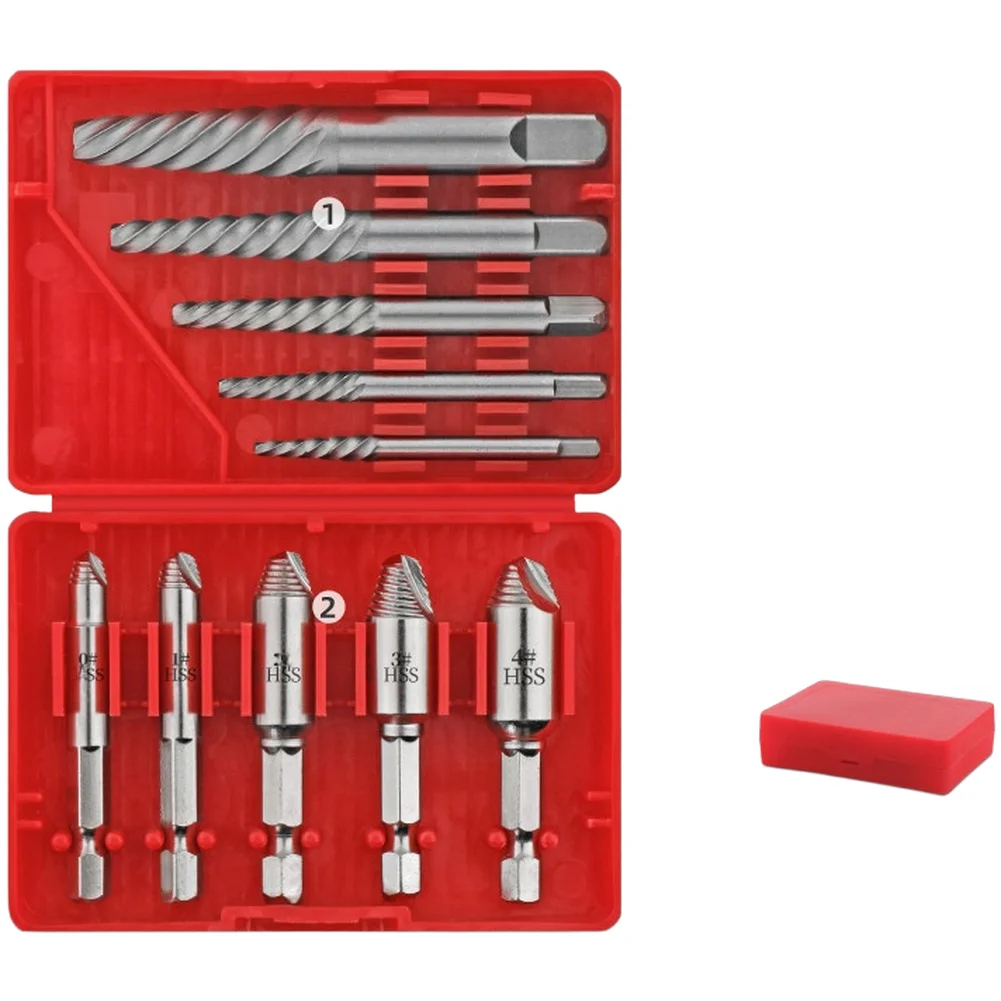 10 pcs High Steel Wire Break Extractor Set for Removing For Broken Screws 3mm 4mm 5mm 6mm 8mm 10mm 12mm 14mm 16mm 18mm