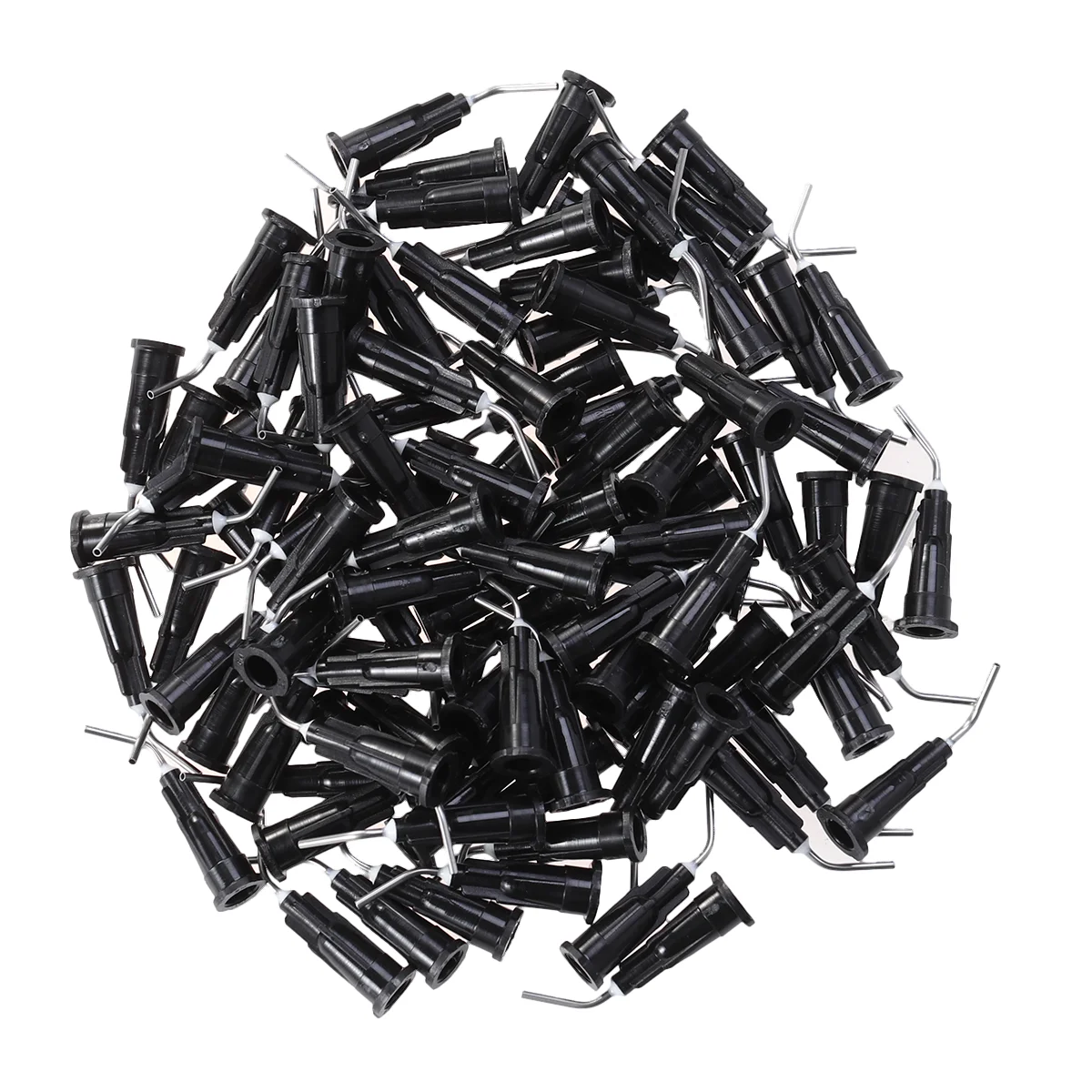 

100PCS Resin Dental Bent Needles Tip Disposable Dental Composite Needles Dental (18G 12MM Black)