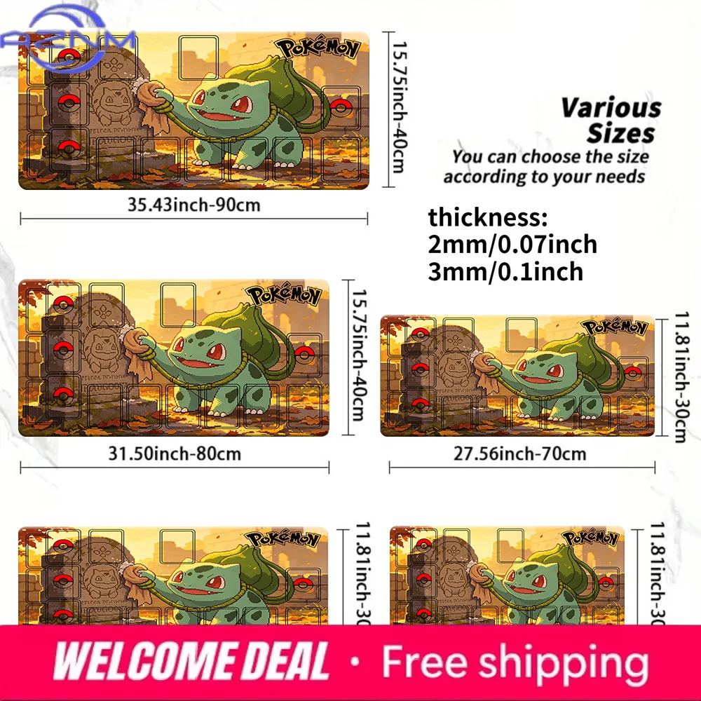 

Anime Bulbasaur Autumn Ruins TCG Playmat Large Gaming Mouse Pad