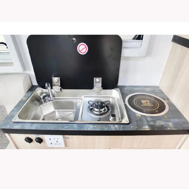 Caravan Special One-piece Dual-purpose Single-burner Gas Stove With Lid And Sink