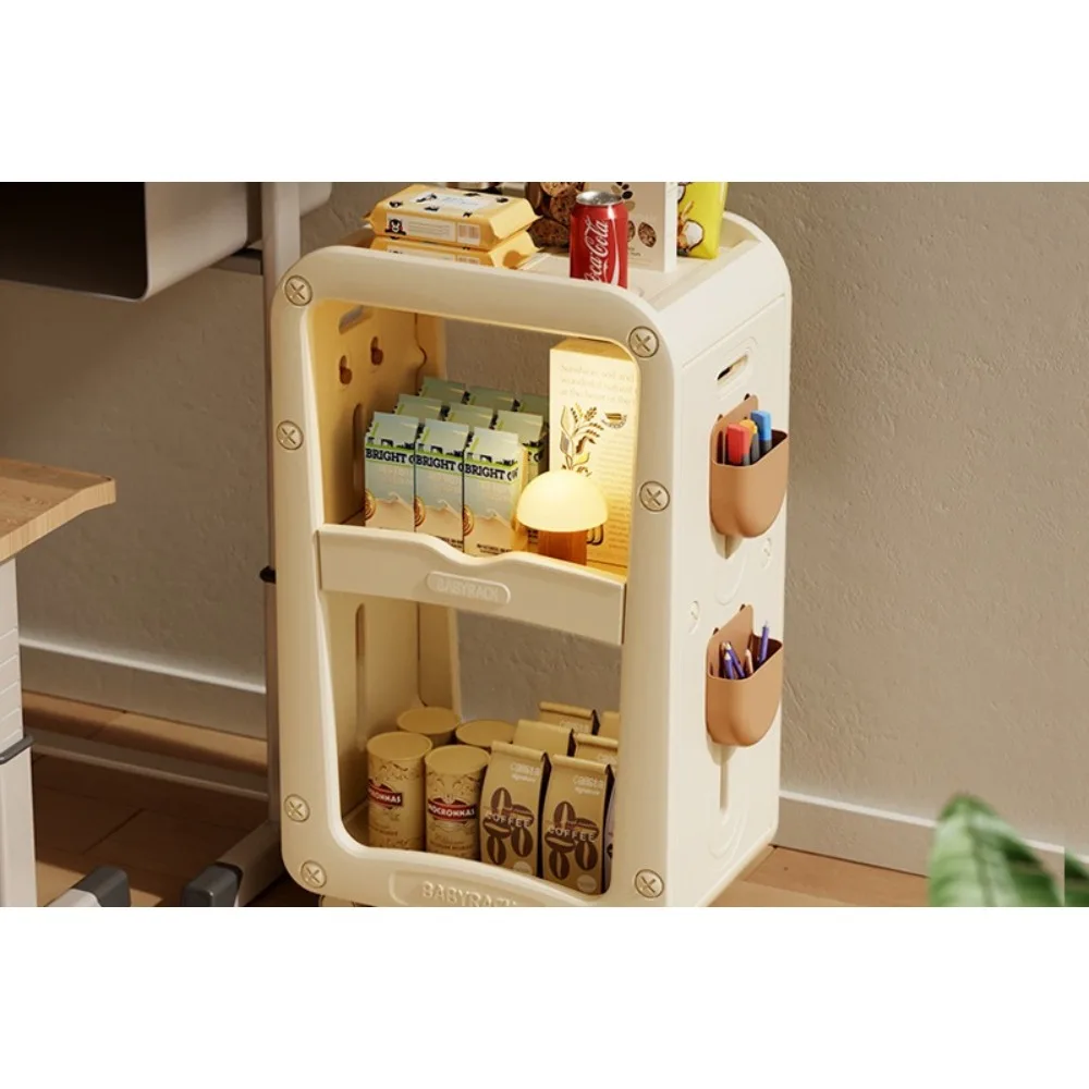 Multi-layer Snack Rack Trolley Sofa Side Snack Cabinet Toy Storage Cabinet Removable Bookshelf Storage Portable Versatile