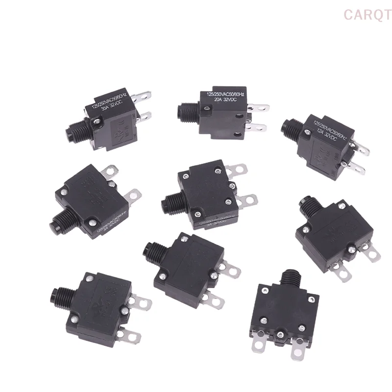 3A 4A 5A 6A 7A 8A 10A 12A 15A 20A 25A 30A 35A Thermal Switch Circuit Breaker Current Overload Protector Overload Switch
