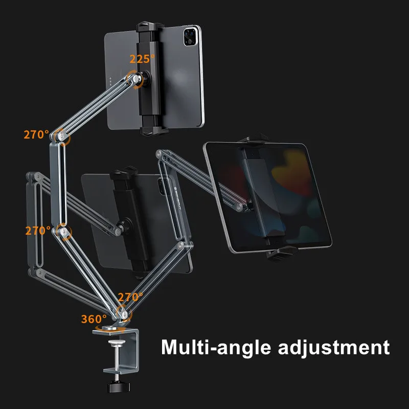 Imagem -04 - Degree Long Arm Tablet Holder Stand For to 14 Inch Tablet Smartphone Bed Desktop Lazy Holder Bracket Support For Ipad 360