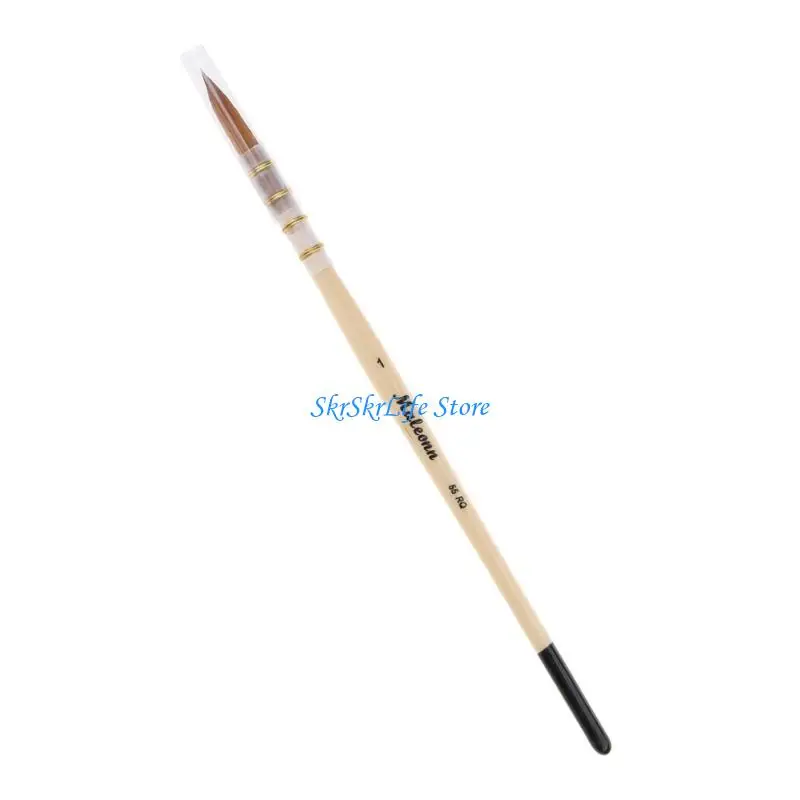 

E65E нейлоновая кисть для рисования волос для акварельной живописи, ручка для каллиграфии, стационарные принадлежности для