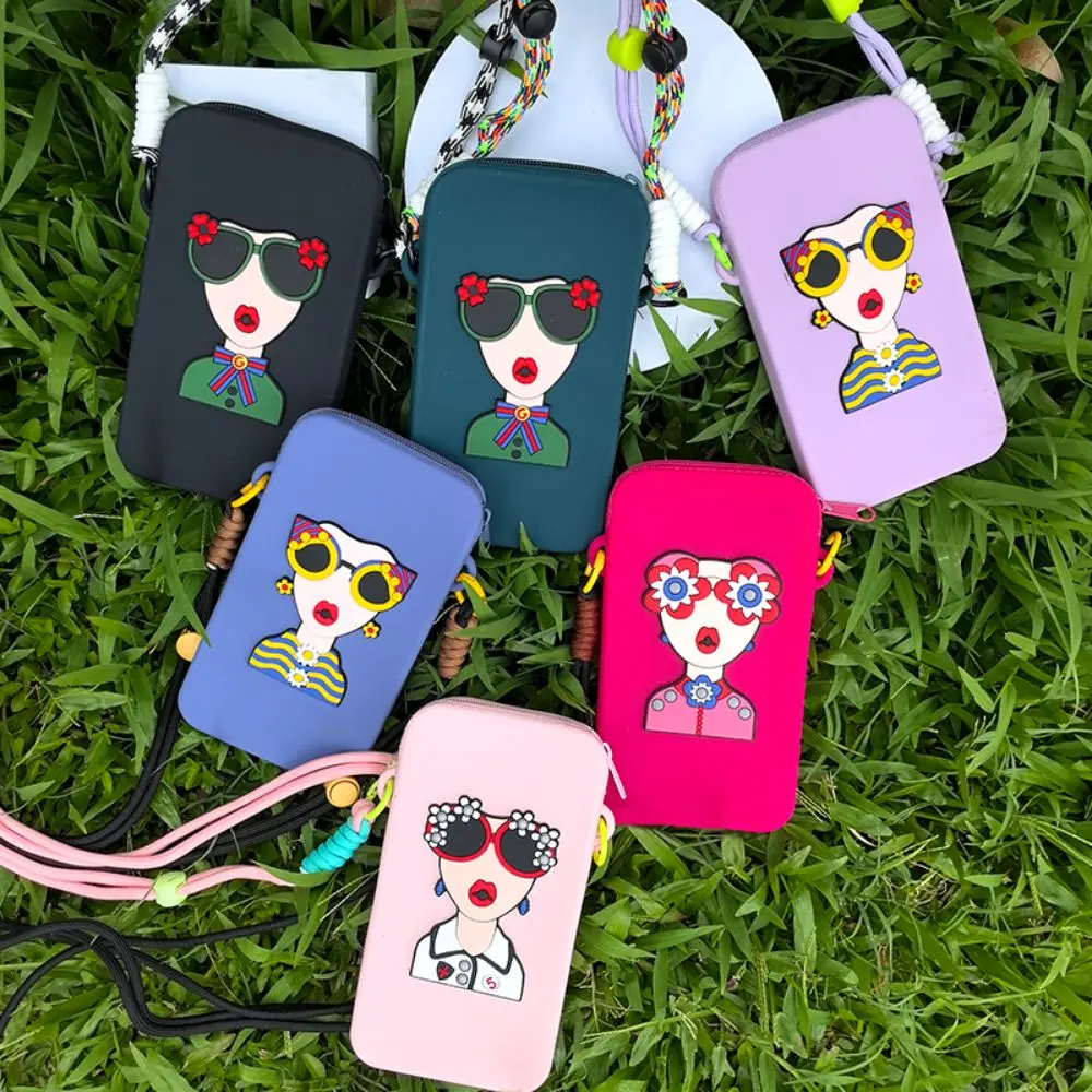 

Portable Silicone Mobile Phone Bag Waterproof Large Capacity Phone Crossbody Bag Multifunction Shoulder Bag