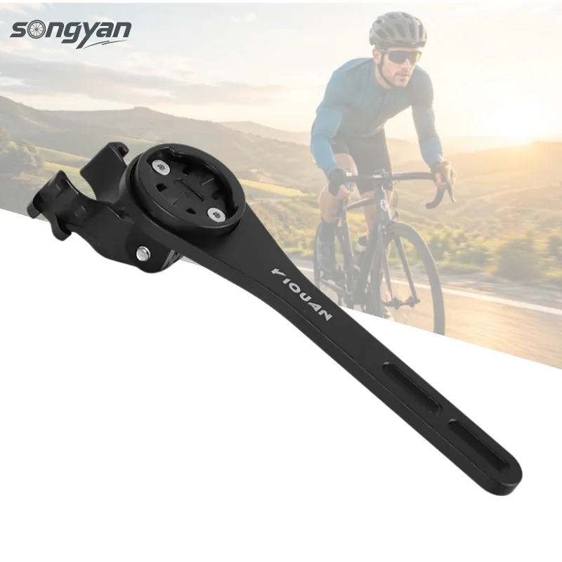 Aluminium Alloy Cycling Road Bike Computer Mount Integrated Handlebar Bicycle Computer Holder Bicycle Accessories