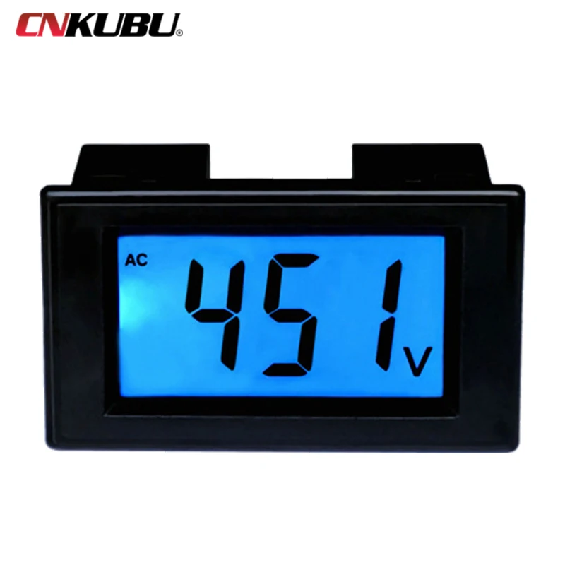 D85-20 120 Small AC Voltmeter Digital Single-Phase 220V110 Three-Phase 380V Display Blue Backlight LCD Voltage Monitor