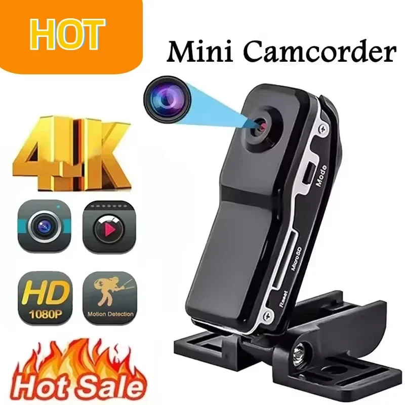 HD Mini DV Camera Body Camcorder Mount Portable Video Record Nanny Security Cam Small Sports Car DVR Webcam For Home Office 2024