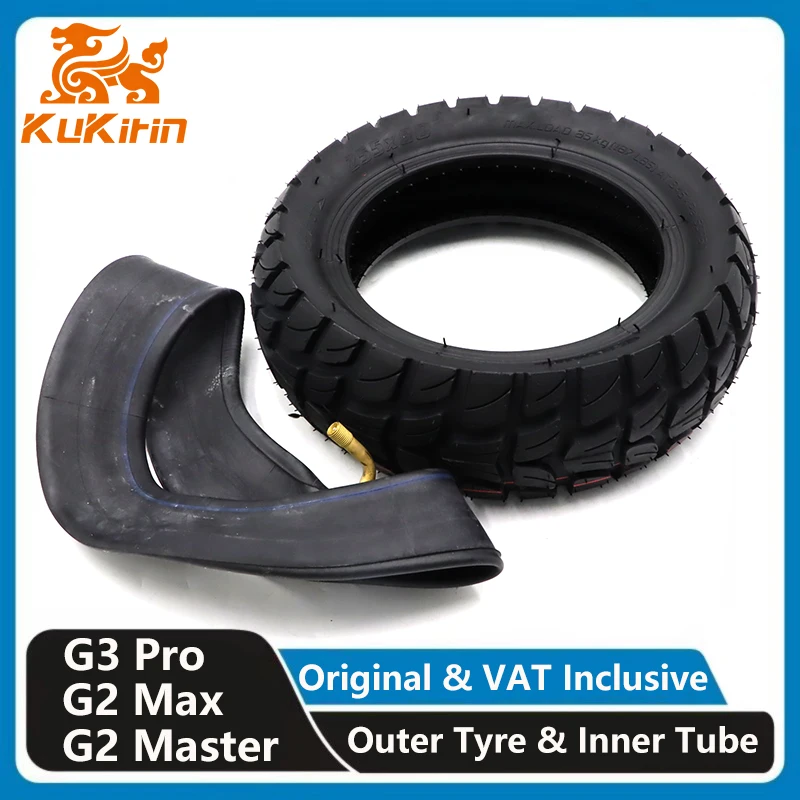Pneumatico antiscivolo e resistente all'usura per monopattino elettrico KuKirin G2 Max/G2 Master/G3 Pro, disponibile in magazzino nell'UE. Pneumatico esterno originale 255x80, camera d'aria 10×2.5.