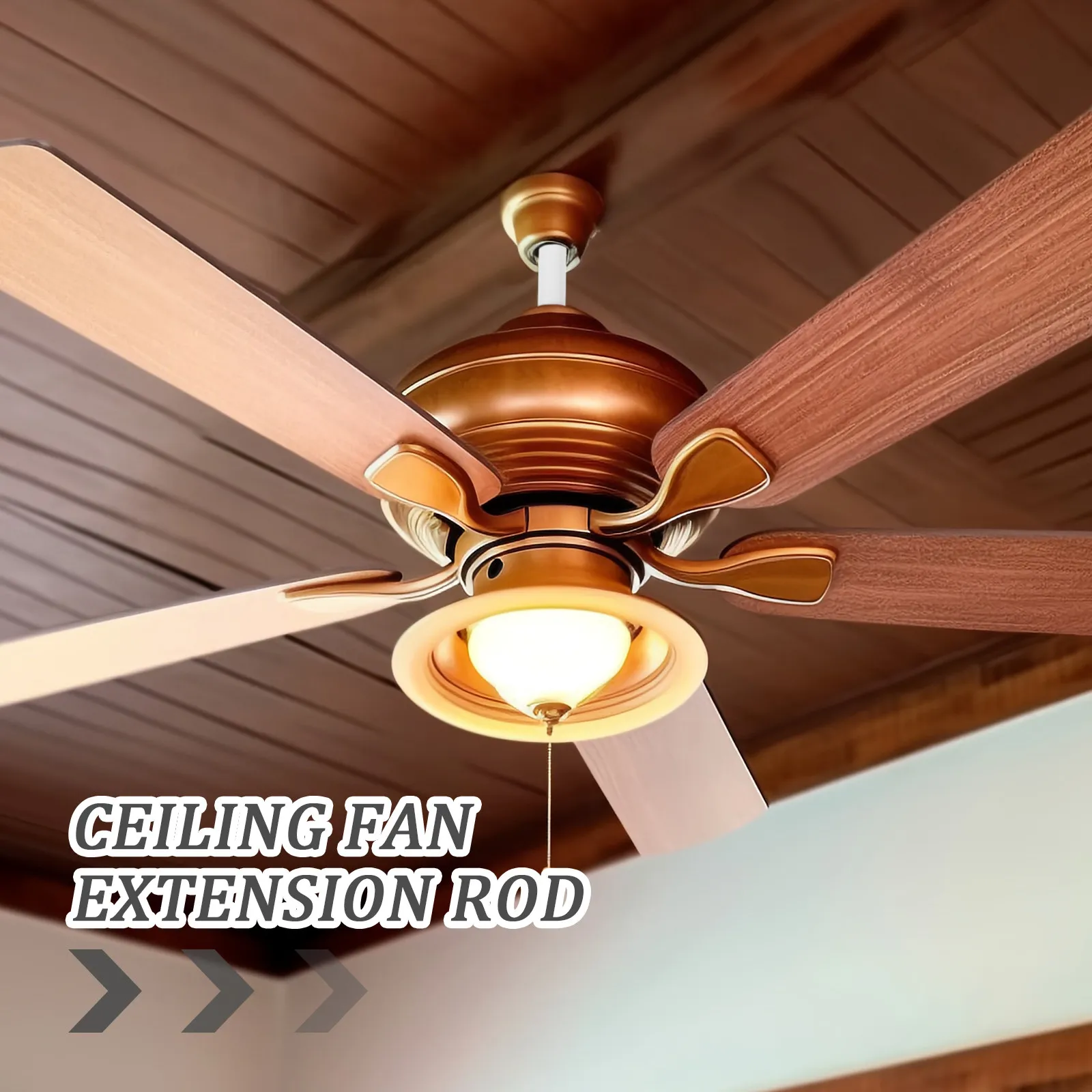 Ceiling Fan Downrod Extension Heavy Duty Iron Fan Rod for High Ceilings Stable Simple Structure Fine Workmanship Modern Decor