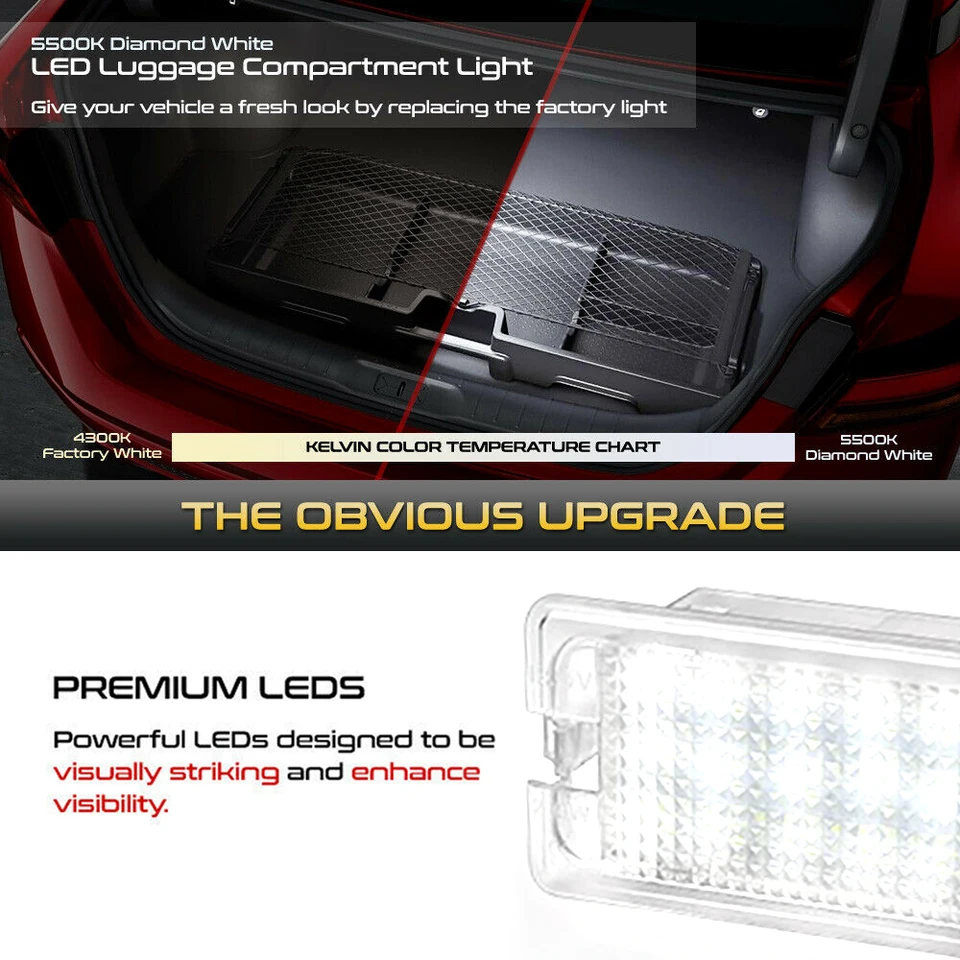 LED Luggage Compartment Light Trunk Cargo Area Lamps For Kia Forte