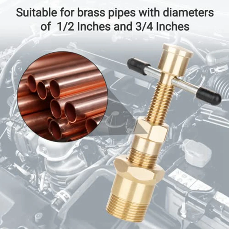 Gold Olive Extrator Tool, adequado para tubos de latão com diâmetro de 1/2 polegadas e 3/4 polegadas