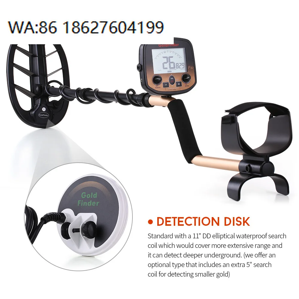 FS2 Dual Coil Metal Detector High Sensitivity Professional Underground Gold Detection Finder