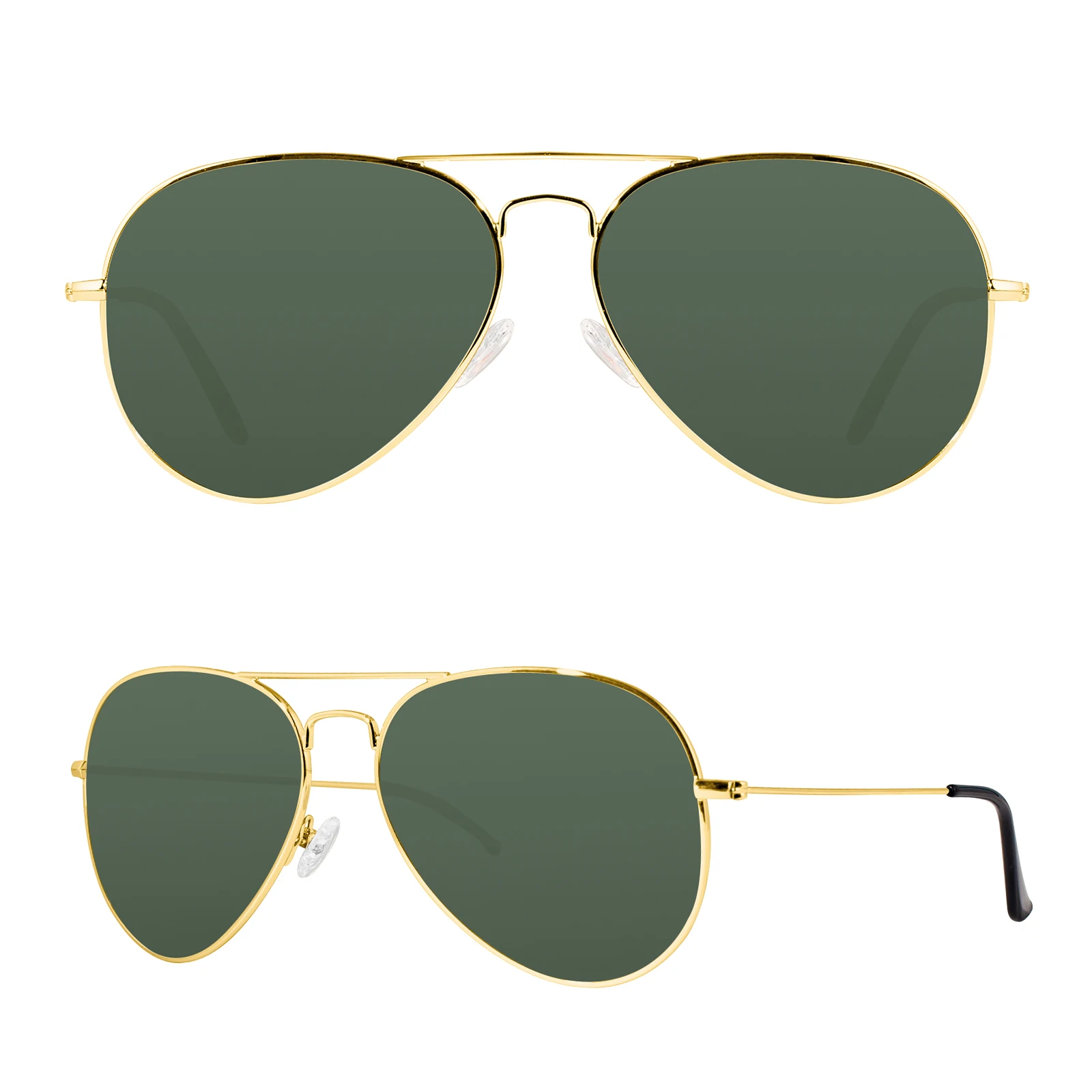 MAXJULI klasyczne okulary przeciwsłoneczne Aviator z polaryzacją dla duża głowa kobiet metalowa oprawa Retro mężczyzn z okularami przeciwsłonecznymi chronionymi przed UV400 8810