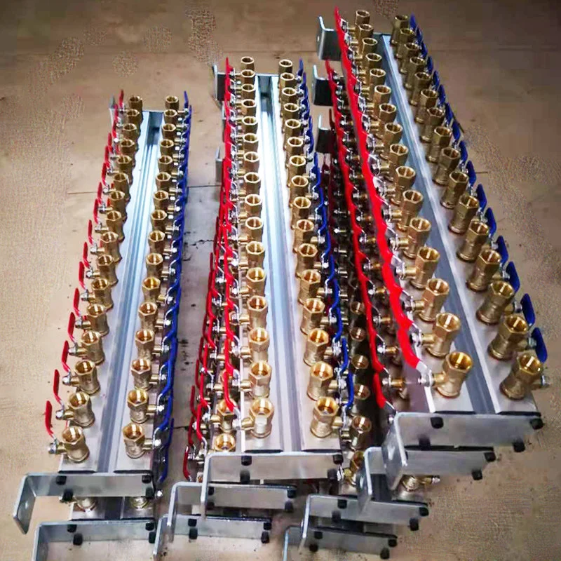 Injection molding machine water separation row double row aluminum water row 3 minutes thickened copper ball valve