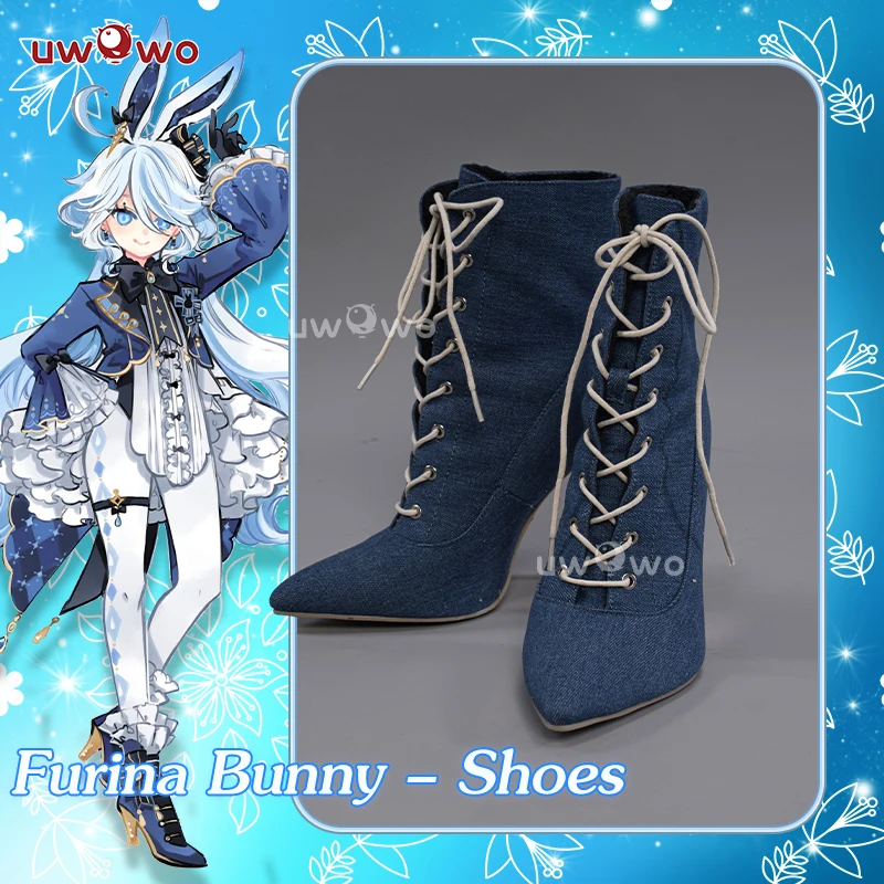 

UWOWO Furina Cosplay Shoes Genshin Impact Fanart Furina Cute Bunny Suit Cosplay Boots Footwear