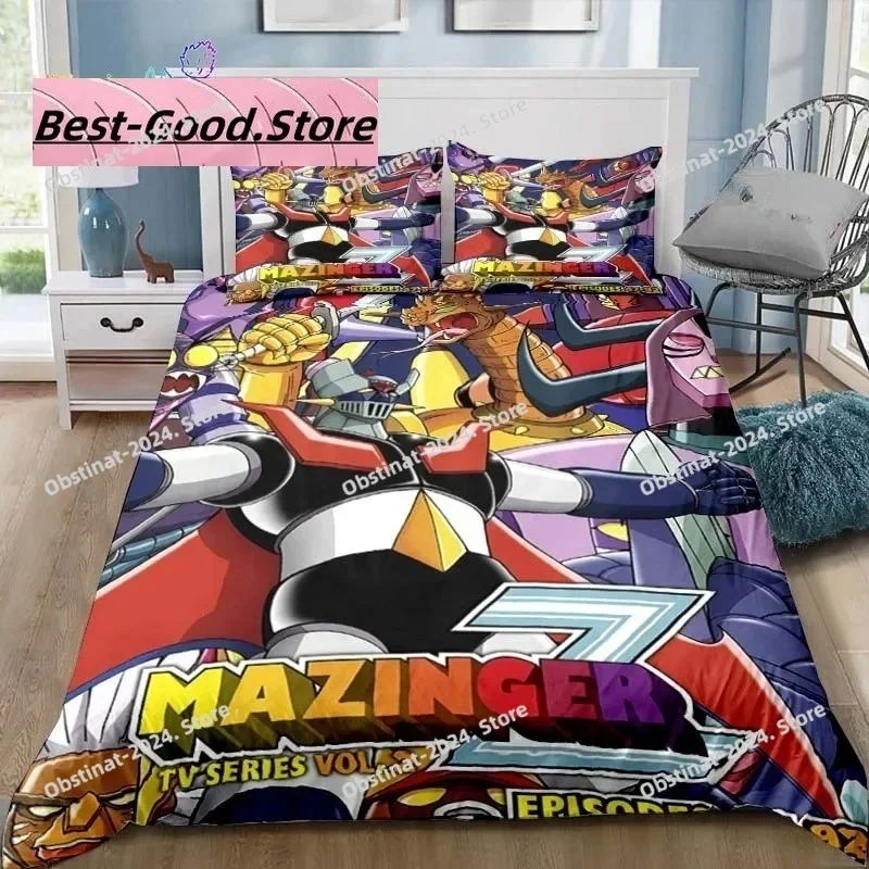 Mazinger z UFO Robot Grendizer Bedding set Printed Duvet Cover Pillowcase Single Double Queen Super King Size Sets