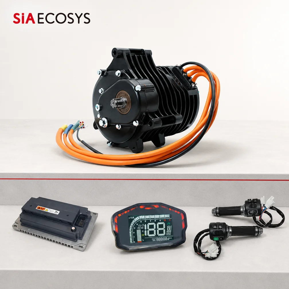 72V 110KPH High Speed DIY Electric Motorcycle Kit QS Motor QS138 V3 70H 3000W with VOTOL Controller Powertrain System
