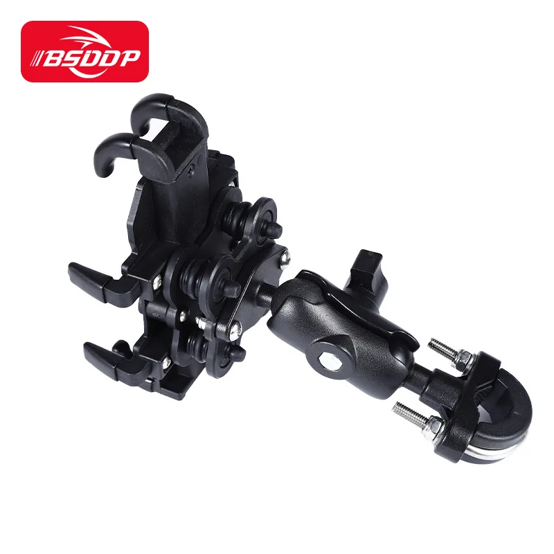 Universal Motorcycle Bike Mobile Phone Holder Aluminum Bicycle Riding Bracket Nonslip GPS Mount Handlebar Side Mirror Stand - view 4