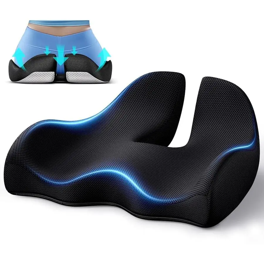 

Большая эргономичная подушка для сиденья из пены с эффектом памяти для офисного кресла, подушка для снятия давления, от ишиаса и боли в спине