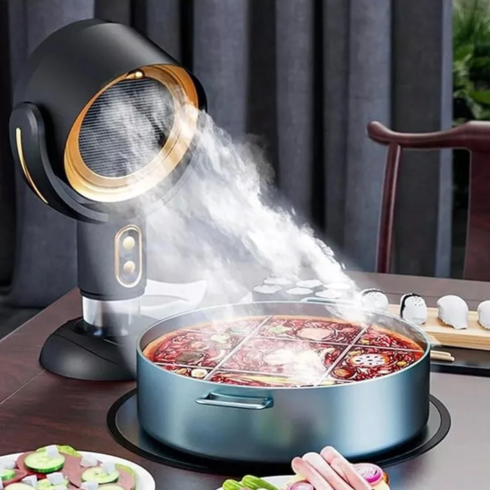 Cooking Atmosphere 35*21*15cm Desktop Oil Pump Adjustable Exhaust Fan For Kitchen Usb Fan Lightweight And Compact