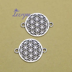 20 pz/lotto -- 26x20mm Life Of Flower Connector Charms piante pendenti per forniture fai da te accessori per gioielli