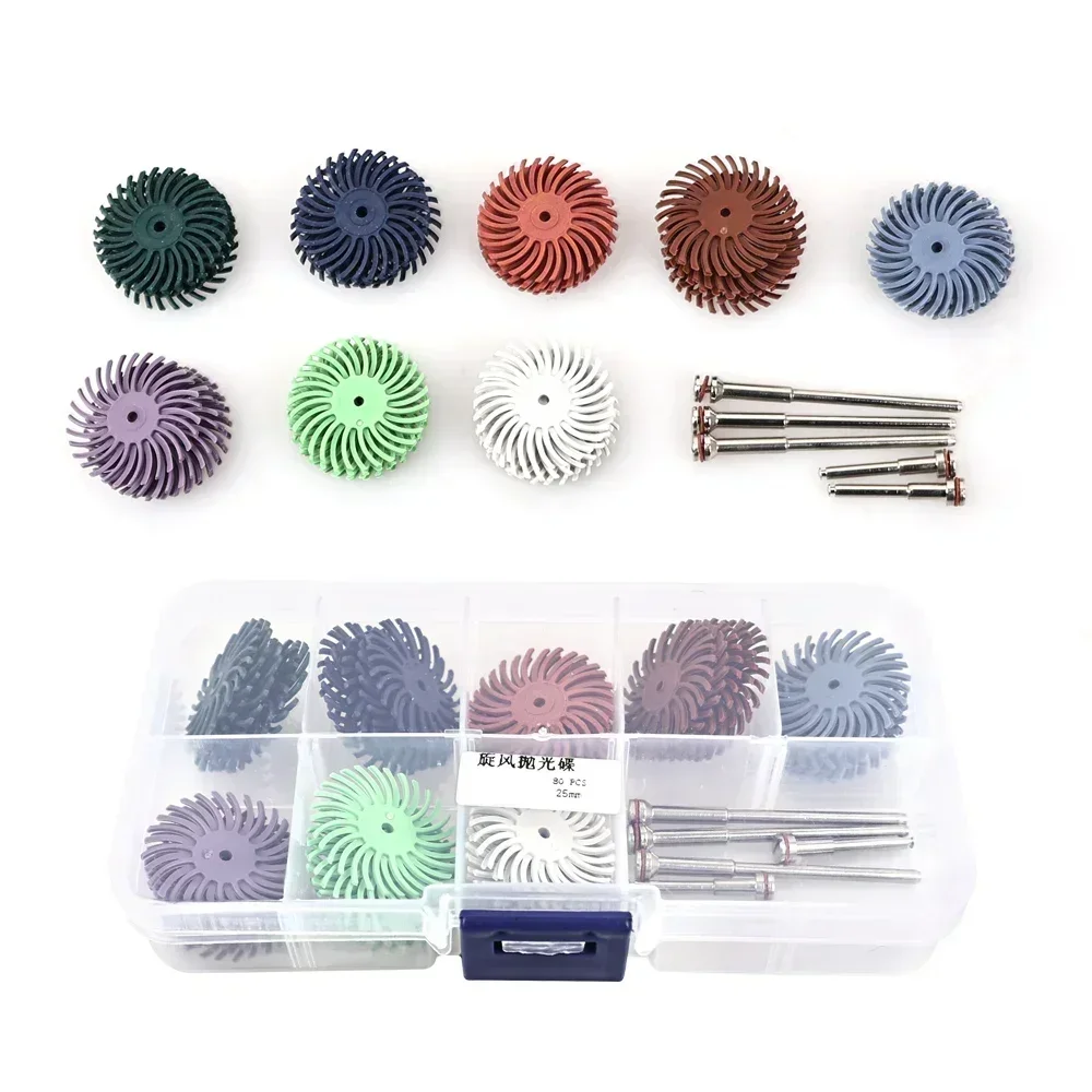 1 Inch Radial Bristle Disc Kit Abrasive Brush 1/8