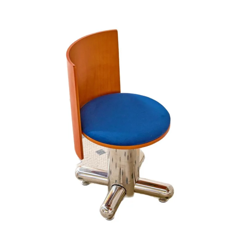 Stainless steel retro dining chair small apartment leisure chair home office chair