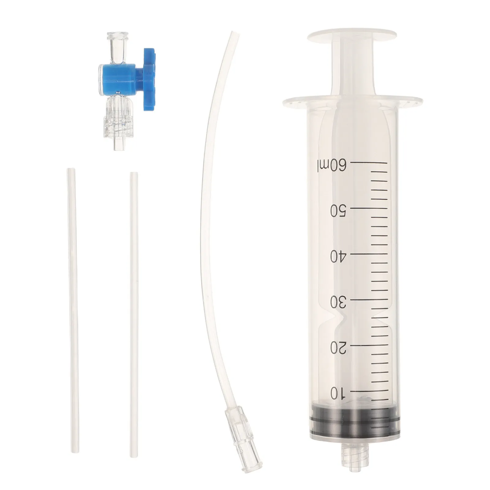 Bike Tire Sealant Injector Syringe Tubeless Sealant Injector 2Ounces/60ml with Valve Hose Bicycle Fluid Filling Tool Repair