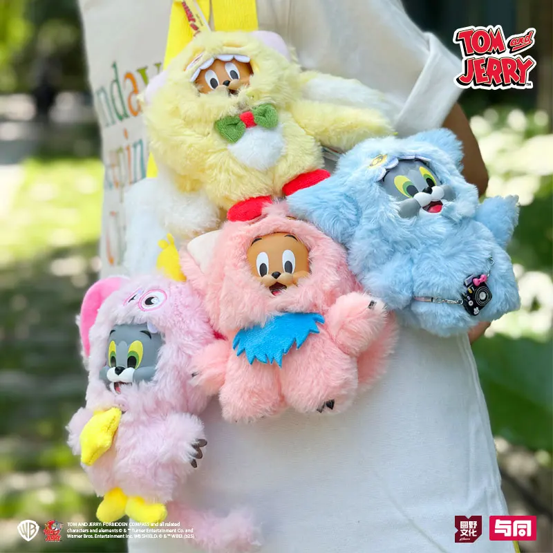 

Tom and Jerry Monster Plush Blind Box Toy 15cm Vinyl Doll Tom Jerry Keychain Bag Charm Cartoon Collectible Figure Gift for Kid