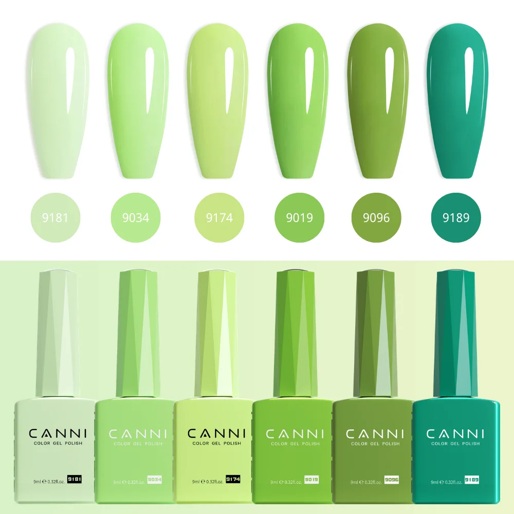 CANNI Herbst Gel-Nagellack-Set Braune Erdfarben Warme Kaffeefarben UV LED Soak-Off Langanhaltend Hohe Deckkraft Nagel-Maniküre 9ml
