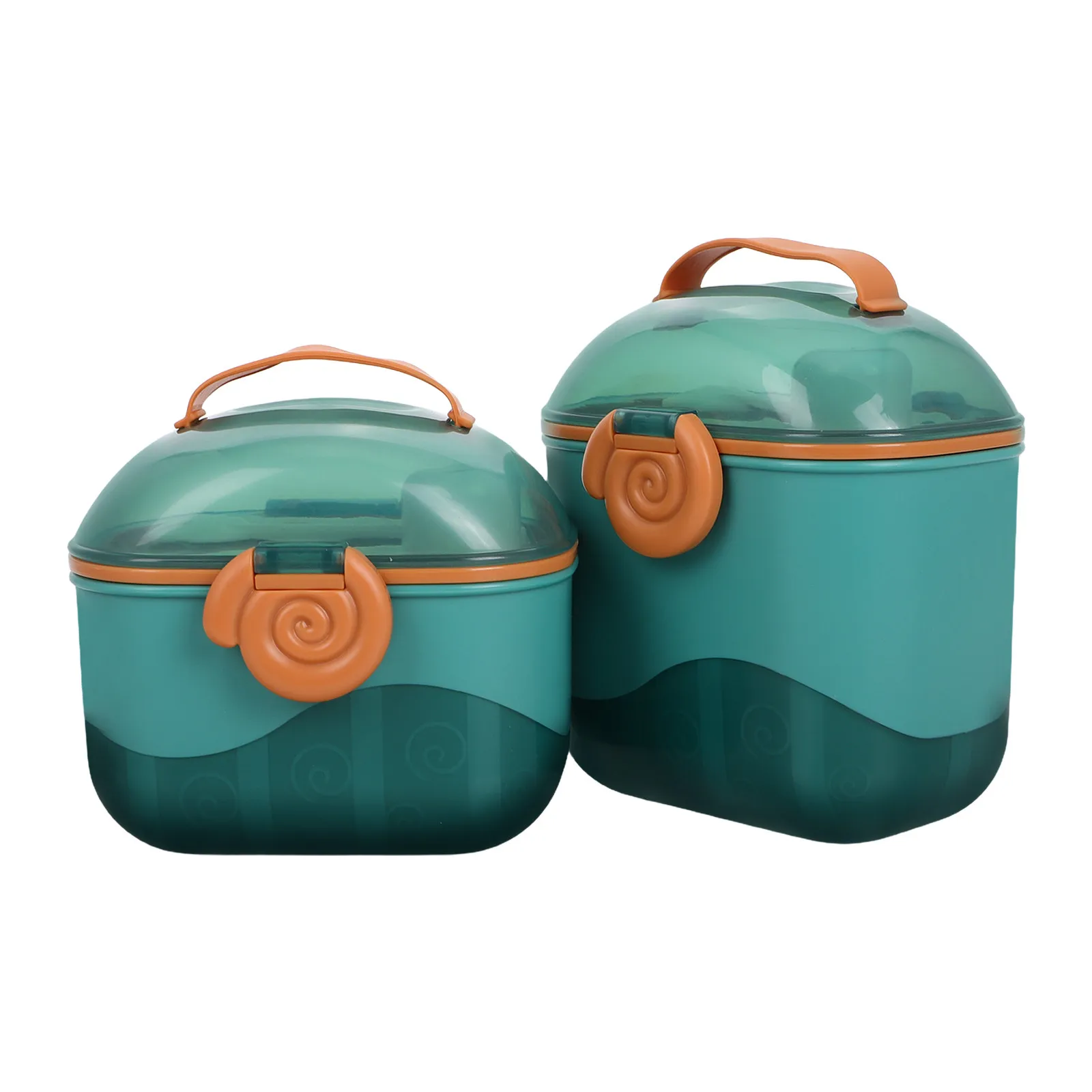 2Pcs Travel Formula Container with Airtight Section Baby Food Jar Portable Milk Powder Storage Box for on-The-Go