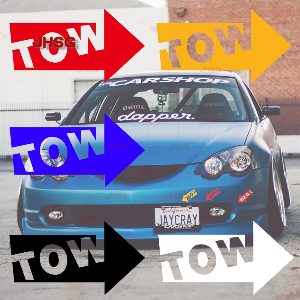 TOW Arrow Car Stickers Racing Decoration Modification Stickers Body Windows Rear Windshield Fuel Tank Cover Bumper
