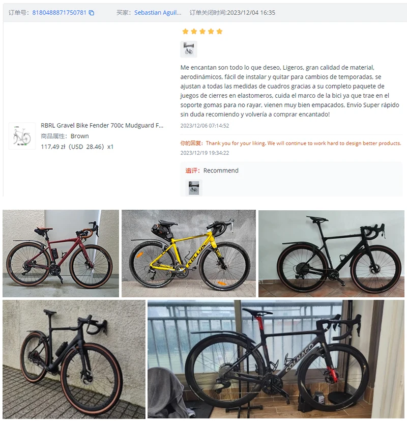 RBRL Bicycle Mudguard Gravel Wings 700c Universal Mudguard Bicycle 28 Inch Adjustable and Easy to Install Mudguard for Road Bike