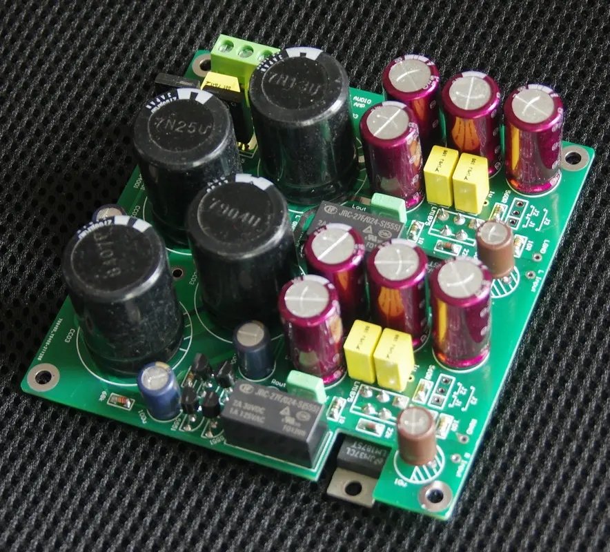 Two-channel LM1875 power amplifier board with adjustable feedback, compatible with GainCard 47LAB output delay protection