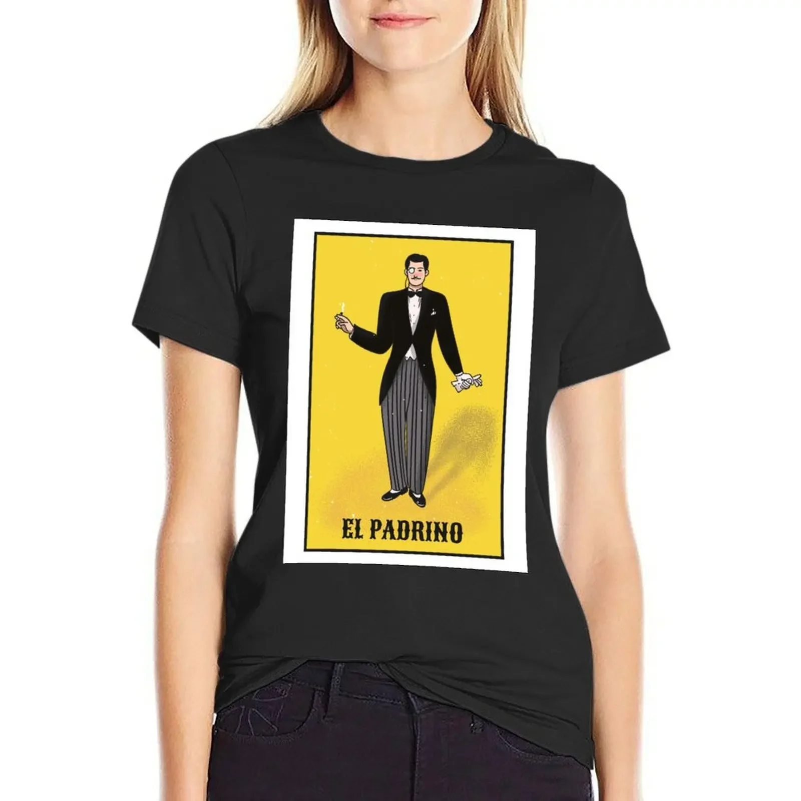 

Mexican Bingo Regalo Para Padrino El Catrin T-Shirt vintage funnys korean fashion t shirt Women