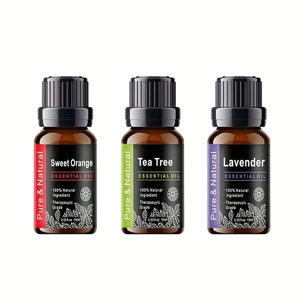 Essential Oil Diffuser with 7-Color LED Lights 3.38oz Mist Humidifier Soothing Auto Shut-Off Includes 3 Free Oils