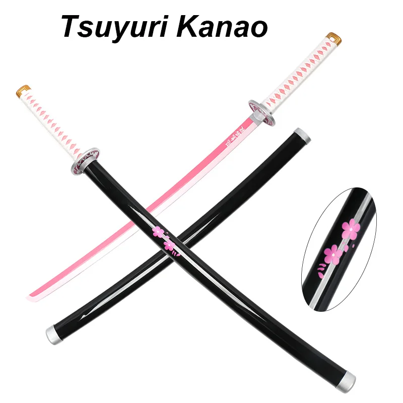 Japanese Anime Samurai Sword Cosplay Character Weapons Porps Wooden Blade Toy Katana Kyoujurou Shinobu Black Muichirou