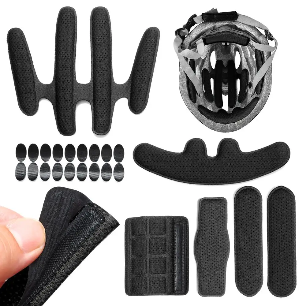 24pcs/set Cycling Sponge Sealed Protection Pad Replacement Foam Pads Set Helmet Inner Padding Kits