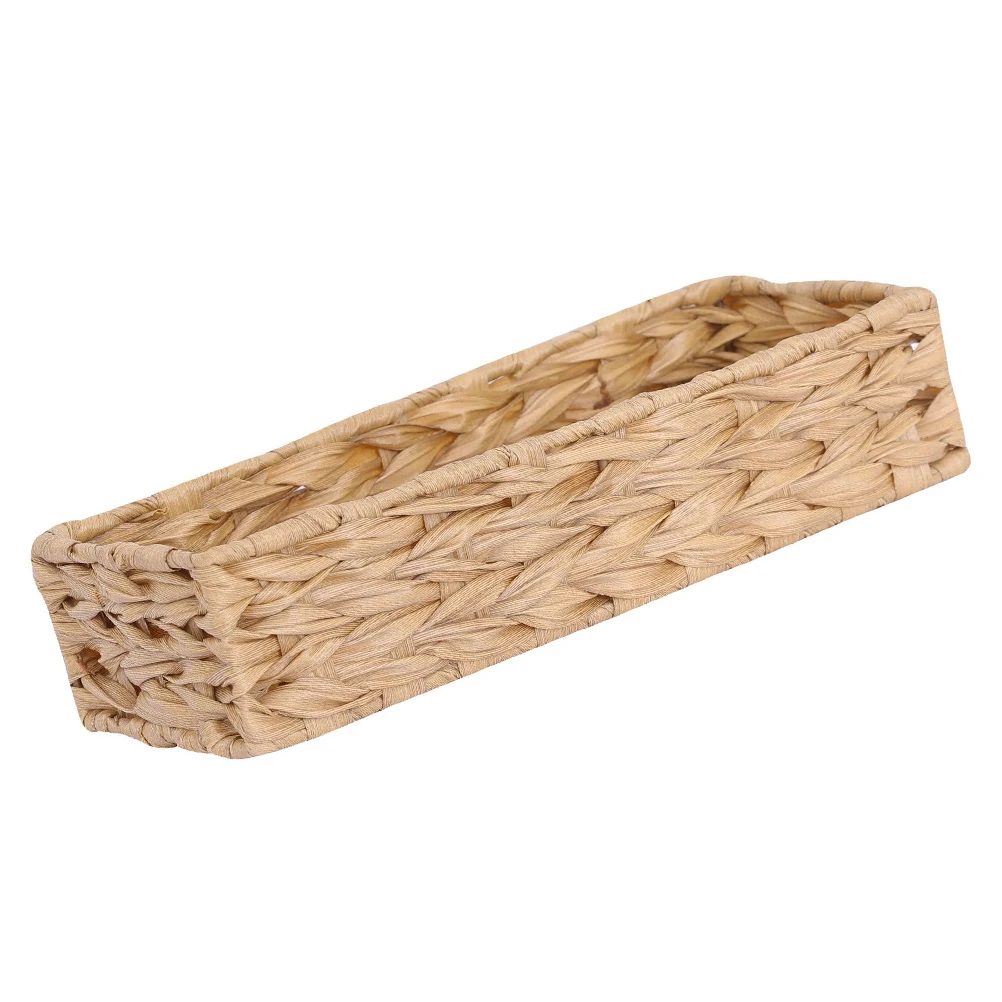 

Woven Storage Basket Small Baskets Organizing Simple Hyacinth Rectangular Wicker
