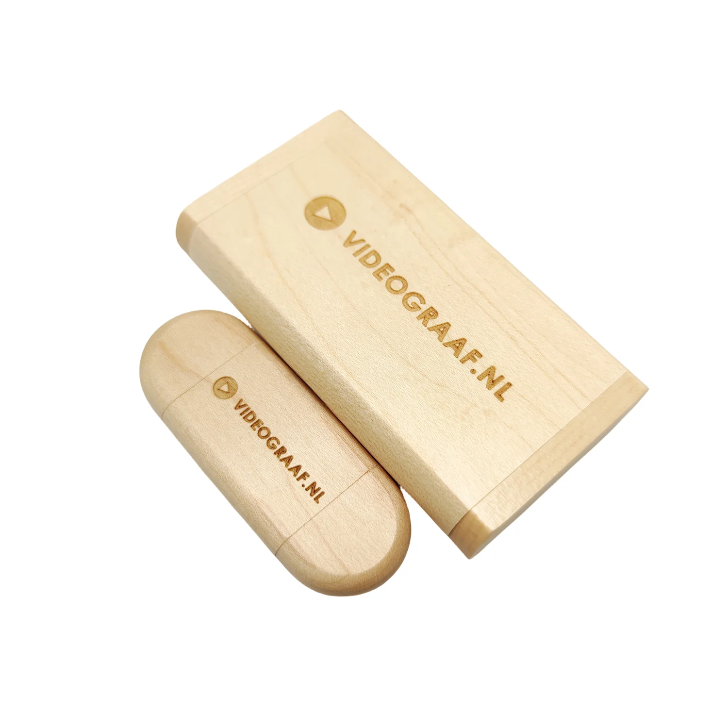 ฟรีที่กําหนดเองเลเซอร์แกะสลักโลโก้ Maple Oval USB2.0 และ TYPE-C แฟลชไดรฟ์ไม้พลิกของขวัญกล่อง 4GB 8GB 16GB 32GB 64GB 128GB